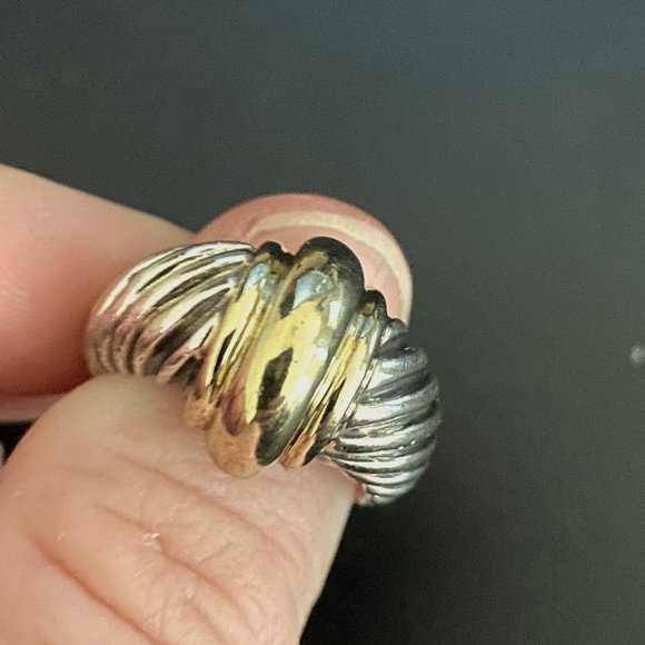 David Yurman Two Tone Dome Ring - Picture 1 of 3